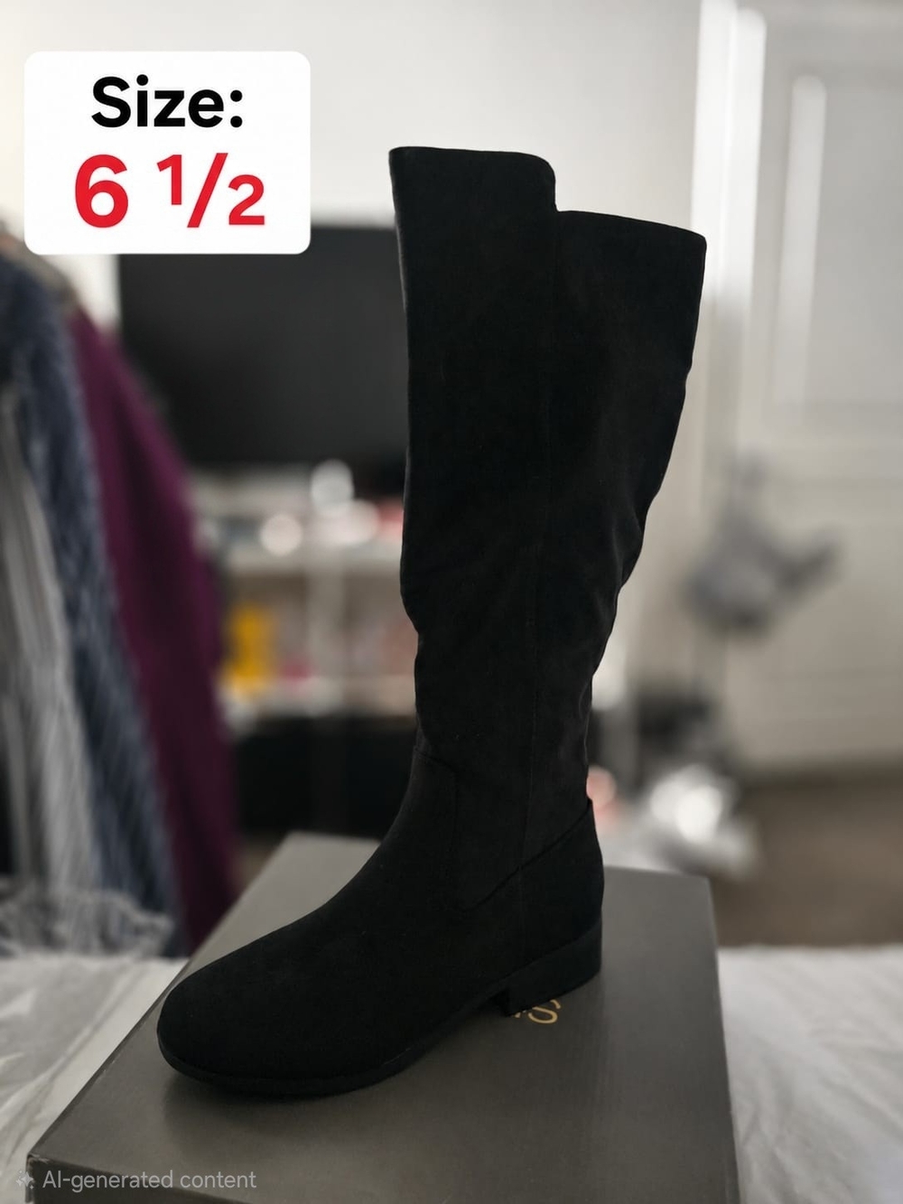 Style & Co. Black Over-the-Knee Suede Boots